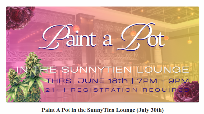 Paint a Pot in the SunnyTien Lounge